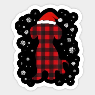 Dachshund Santa Hat Dog Lover Christmas Sticker